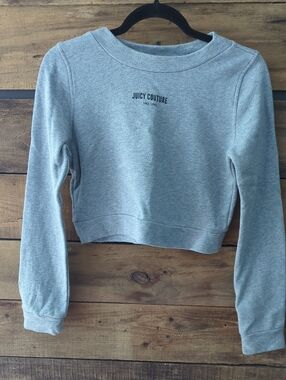 Juicy Couture Light Gray Cropped Sweatshirt